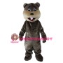 Adorable Grey Beaver Mascot Costume
