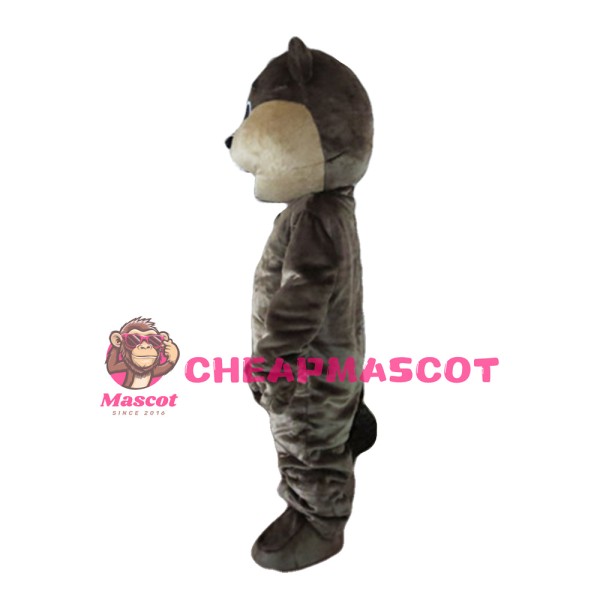 Adorable Grey Beaver Mascot Costume