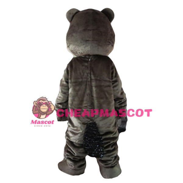 Adorable Grey Beaver Mascot Costume
