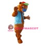 Cute Cartoon Beaver With Shirt And Hat Mascot Costume