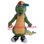 Fancy Sports Crocodile With Colorful Cap And Shoes Mascot Costume