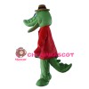 New Fancy Crocodile With Red Suit Mascot Costume