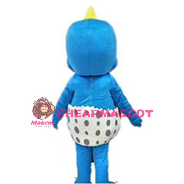 Super Cute Pink Blue Baby Dinosaur With Diaper Mascot Costume