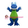 Cartoon Blue & Green Dinosaur Mascot Costume