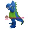 Cartoon Blue & Green Dinosaur Mascot Costume