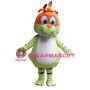 New Design Smart Light Green & Orange Baby Dinosaur Mascot Costume