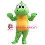 Classic Adorable Green & Yellow Dinosaur Mascot Costume