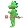 Classic Adorable Green & Yellow Dinosaur Mascot Costume