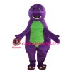 Cute Cartoon Purple & Green Dinosaur Mascot Costume