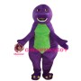 Cute Cartoon Purple & Green Dinosaur Mascot Costume