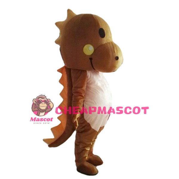 Funny Plush Brown Baby Dinosaur Mascot Costume