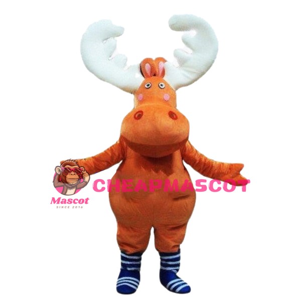 Good Quality Cartoon Orange Moose Mascot Costume
