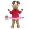 Fancy Elk With Red Top Mascot Costume For Christmas Party