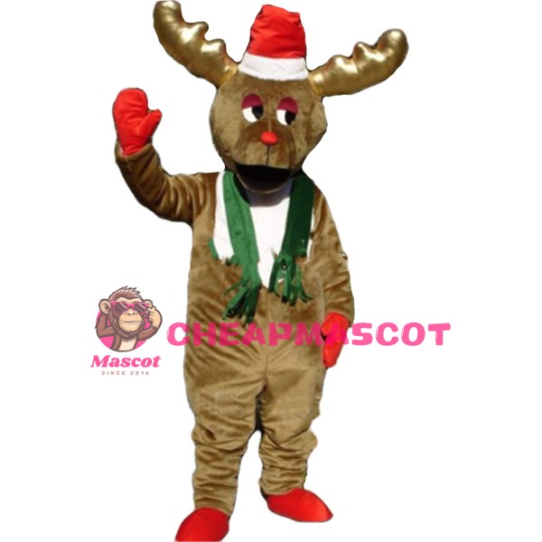 For Christmas Funny Furry Elk Mascot Costume