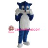 Cartoon Blue & White Cat Mascot Costume