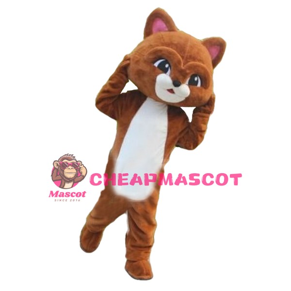Adorable Brown Cat Mascot Costume