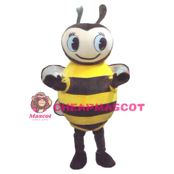 Hard-working Big Eyes Bee Mascot Costume