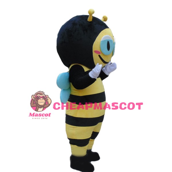 Professional Fancy Smiling Bee Mascot Costume
