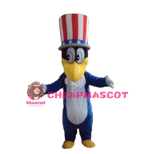 New Funny Blue & White Bird Mascot Costume
