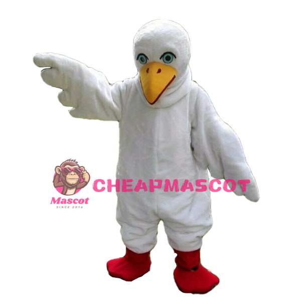 Adult White Bird Mascot Costume For Party Event