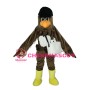 Plush Brown Bird With Shoes And Bag Mascot Costume