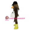 Plush Brown Bird With Shoes And Bag Mascot Costume