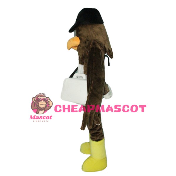 Plush Brown Bird With Shoes And Bag Mascot Costume