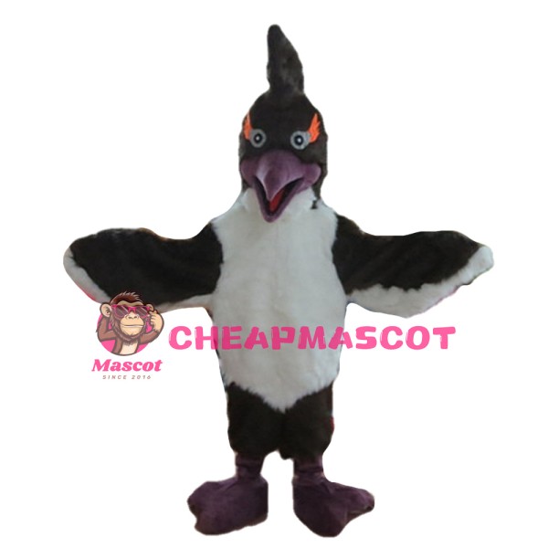 Birthday Party Cartoon Black & White Bird Mascot Costume