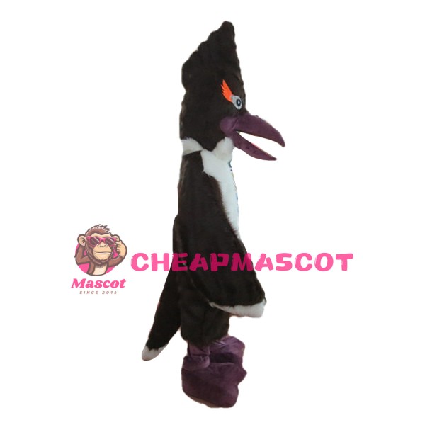 Birthday Party Cartoon Black & White Bird Mascot Costume