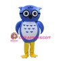 Cartoon Blue Owl Mascot Costume