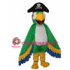 Red & White Bird With Skull Cap Mascot Costume