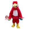 Long Fur Red Bird Mascot Costume