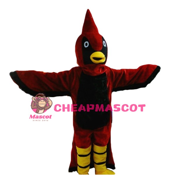 Plush Pointed Red Bird Mascot Costume