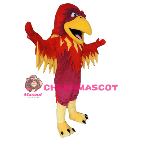 New Strong Red & Yellow Bird Mascot Costume