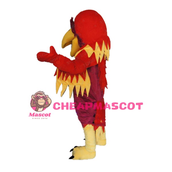 New Strong Red & Yellow Bird Mascot Costume