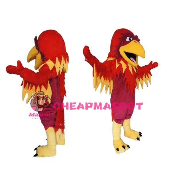 New Strong Red & Yellow Bird Mascot Costume