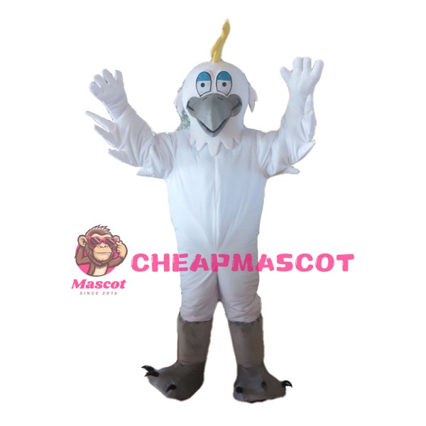 Unisex Funny White Bird Mascot Costume