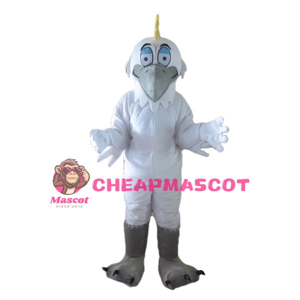 Unisex Funny White Bird Mascot Costume
