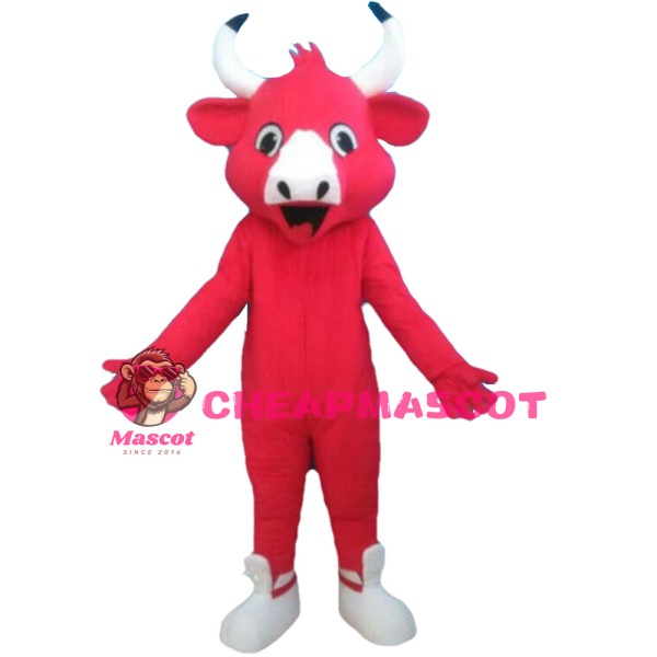 Surprised Red Bull Mascot Costume