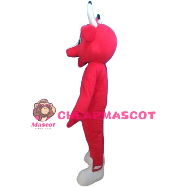 Surprised Red Bull Mascot Costume