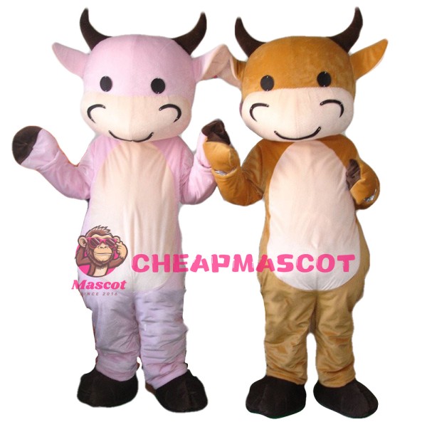 Adult Size Furry Bull Mascot Costume For Outdoor Event