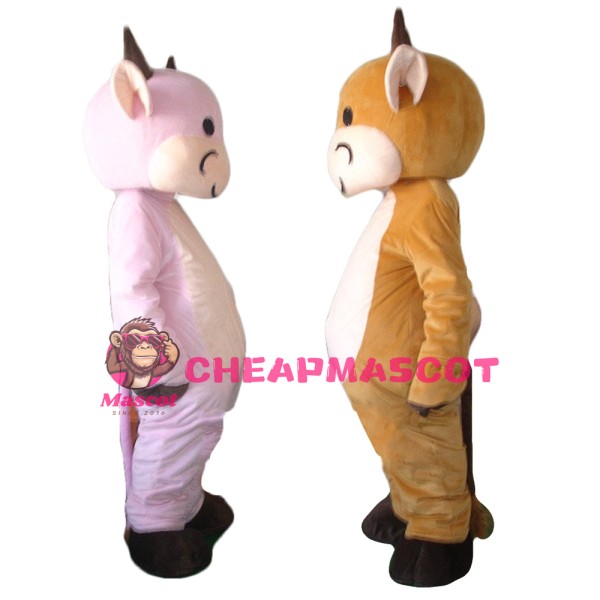 Adult Size Furry Bull Mascot Costume For Outdoor Event