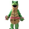 New Version Smart Green Turtle With Glasses Mascot Costume