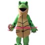 New Version Smart Green Turtle With Glasses Mascot Costume
