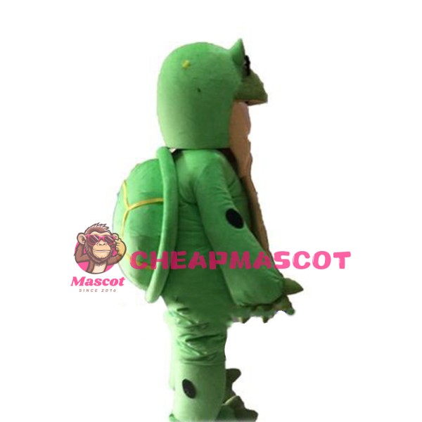 New Version Smart Green Turtle With Glasses Mascot Costume