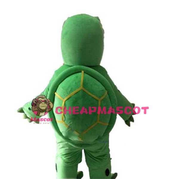 New Version Smart Green Turtle With Glasses Mascot Costume