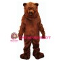 Fierce Long Fur Brown Bear Mascot Costume