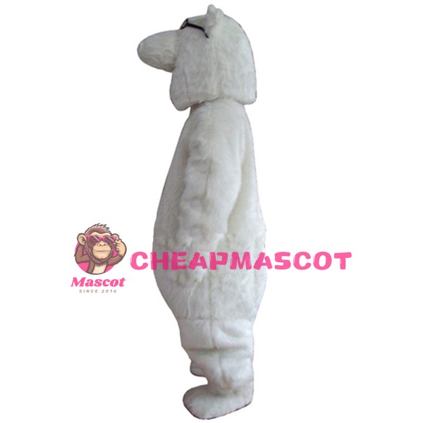 Smart Long Fur White Bear Mascot Costume