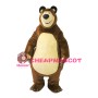 Tall Strong Brown & Khaki Bear Mascot Costume