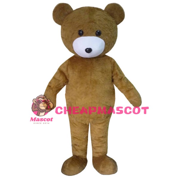 Unisex Tall Brown Bear Mascot Costume